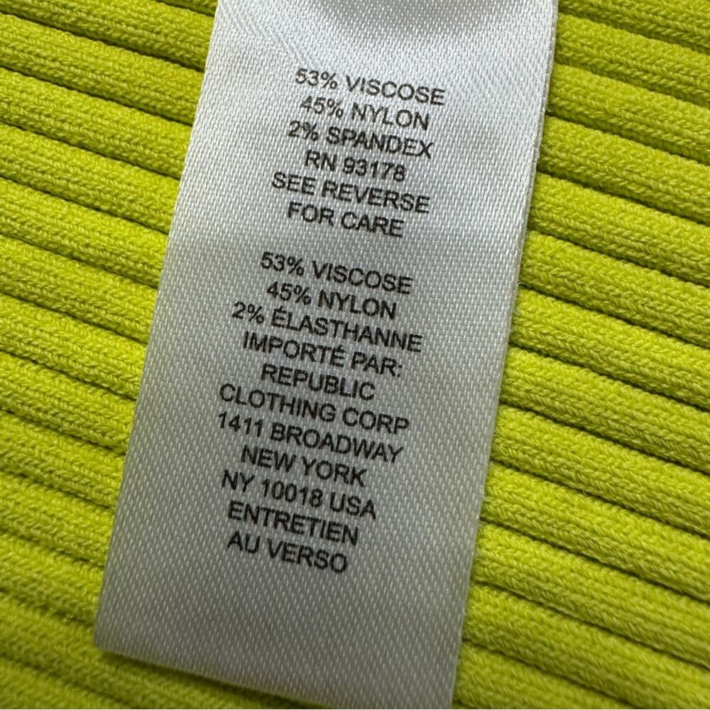 House of Harlow 1960 NWT Womens Sz S Neon Green Bodycon Maxi Dress Ring Detail - Picture 3 of 7